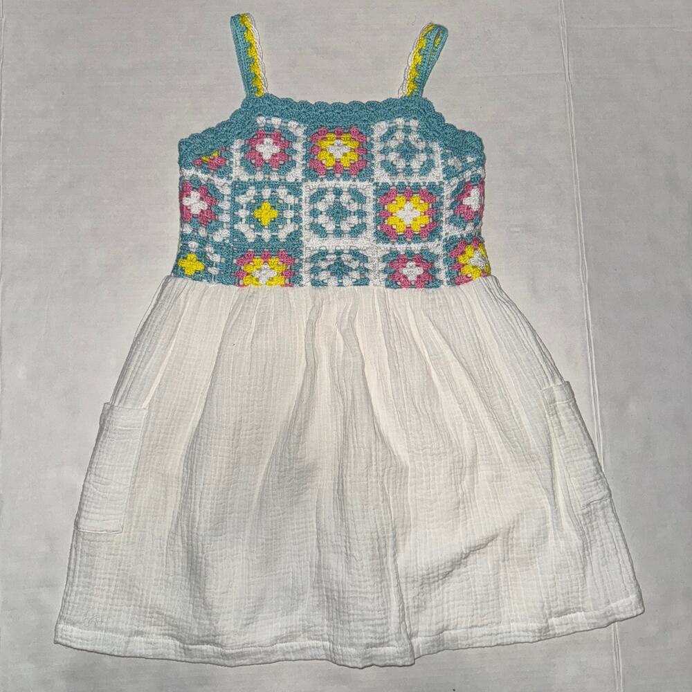 Design‎ History Girl S Crochet Seersucker Dress Summer Colorful Party Casual